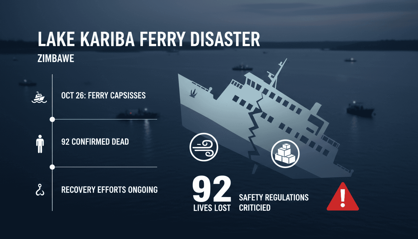 Rescue operations on Lake Kariba following the ferry disaster