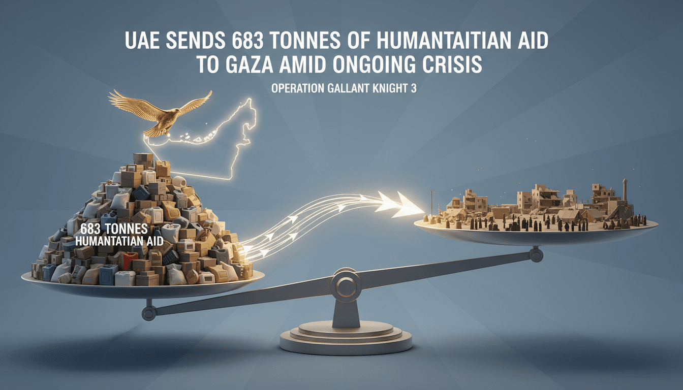 UAE aid convoys delivering humanitarian assistance to Gaza