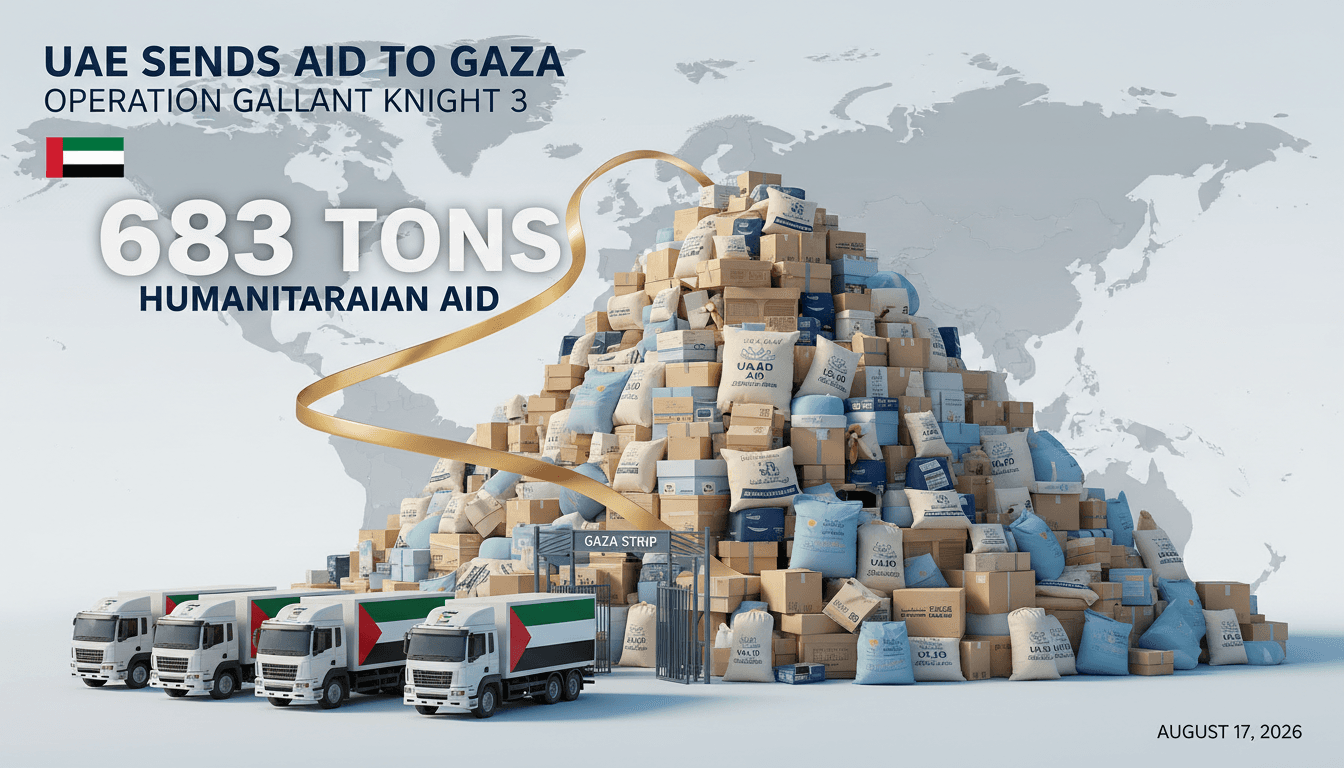 UAE Sends 683 Tons of Humanitarian Aid to Gaza in Operation Gallant Knight 3