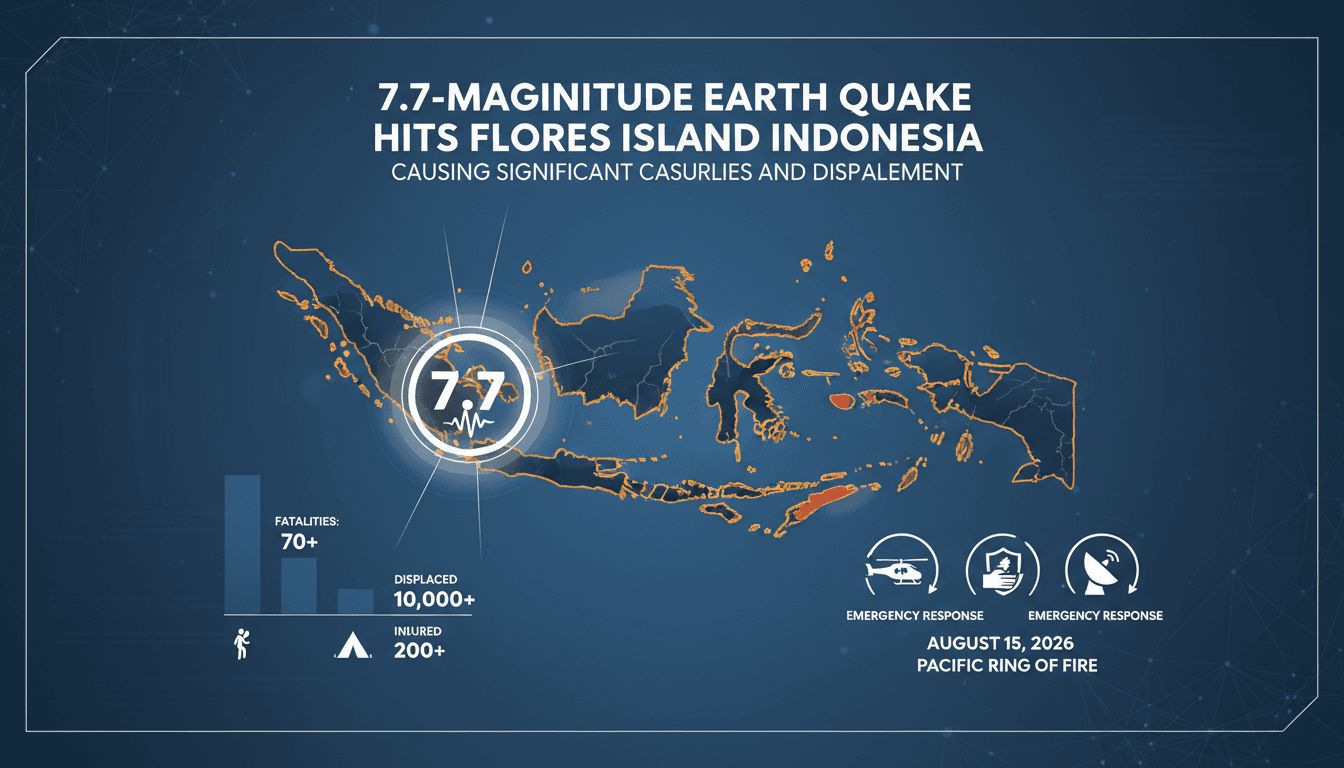 7.7-Magnitude Earthquake Hits Flores Island Indonesia Causing Significant Casualties and Displacement