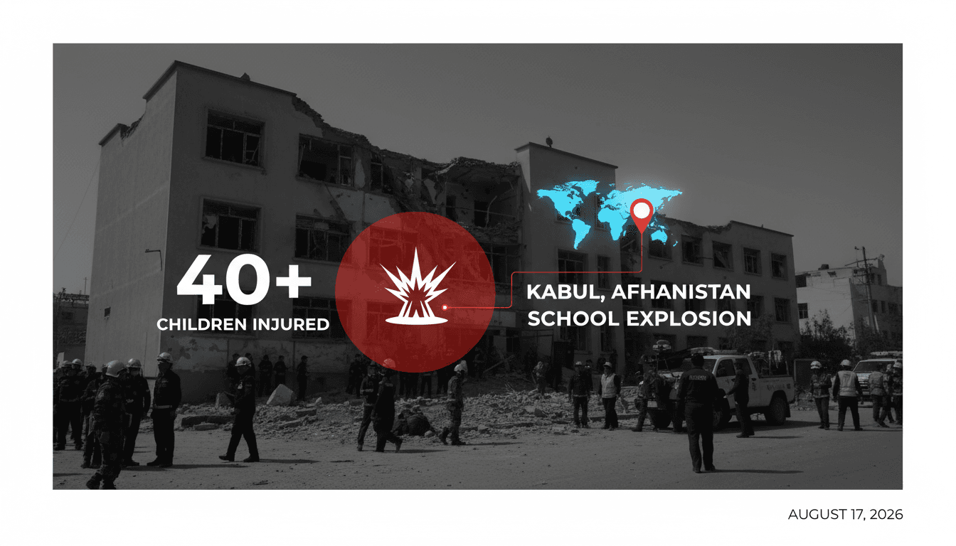 Infographic detailing the Kabul school explosion and its impact on the Hazara community.