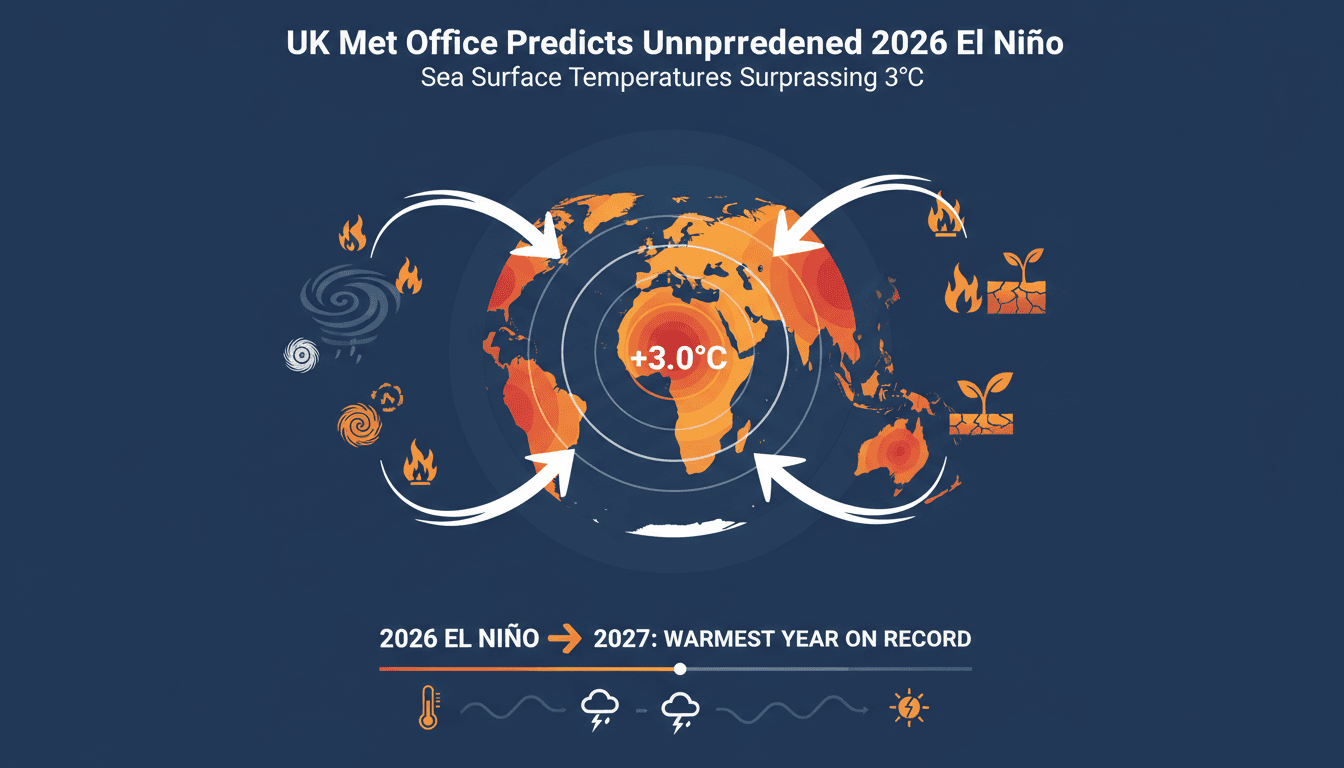 UK Met Office Predicts Unprecedented 2026 El Niño with Sea Surface Temperatures Surpassing 3°C