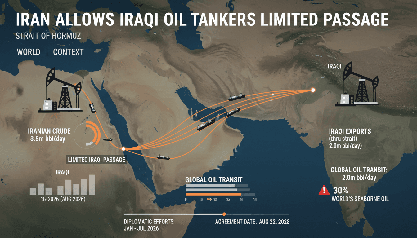 Iran Allows Iraqi Oil Tankers Limited Passage Through Strait of Hormuz