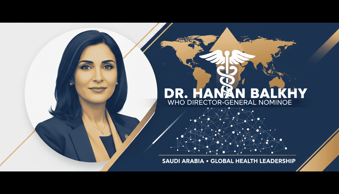 Dr. Hanan Balkhy nominated for WHO Director-General, highlighting Saudi Arabia's role in global health leadership.