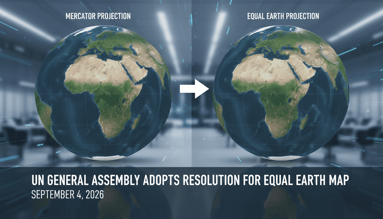 A visual comparison of the Mercator and Equal Earth projections, emphasizing the accurate representation of Africa's size.