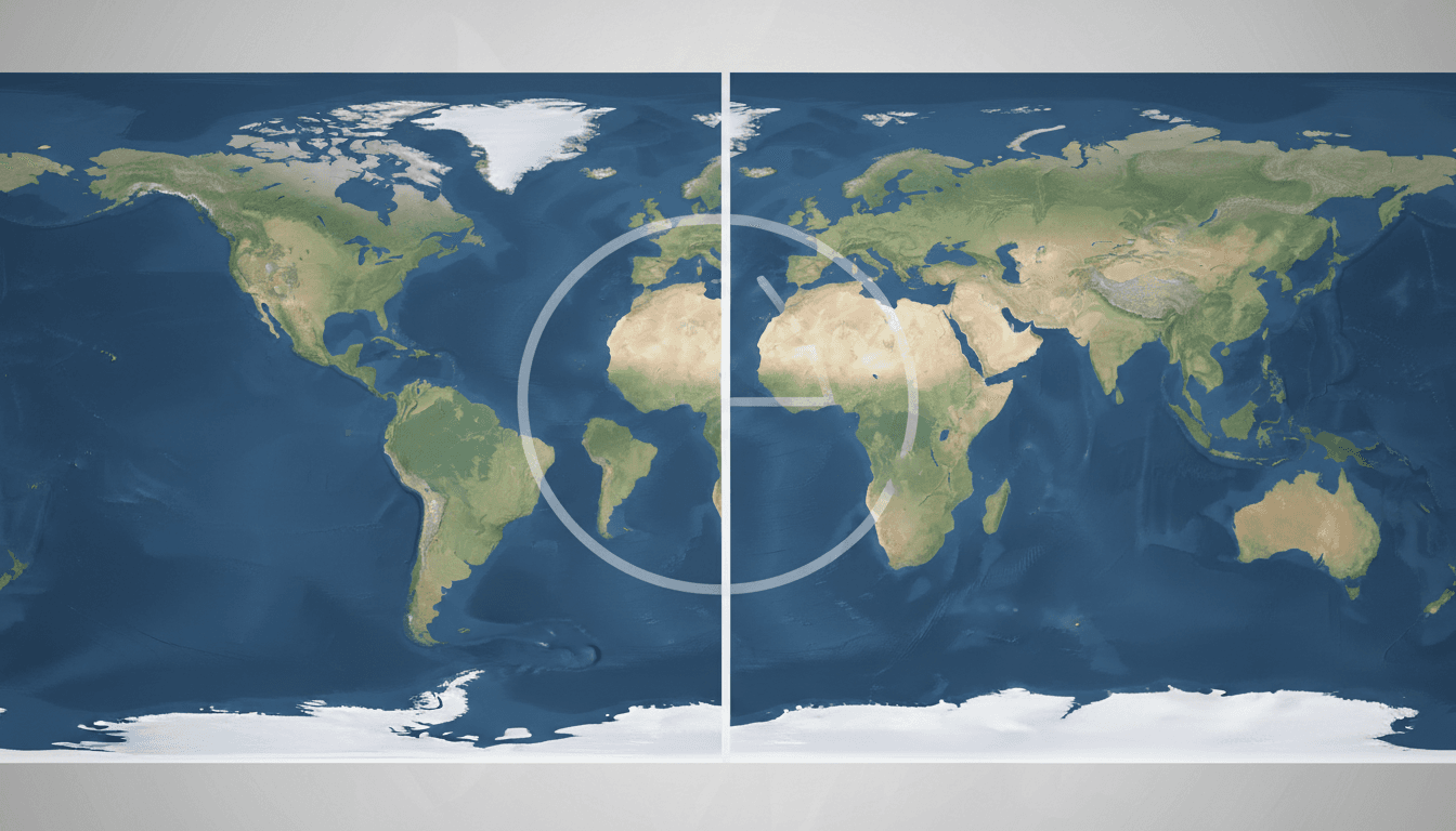 A visual comparison of the Mercator and Equal Earth projections, emphasizing Africa's true size.