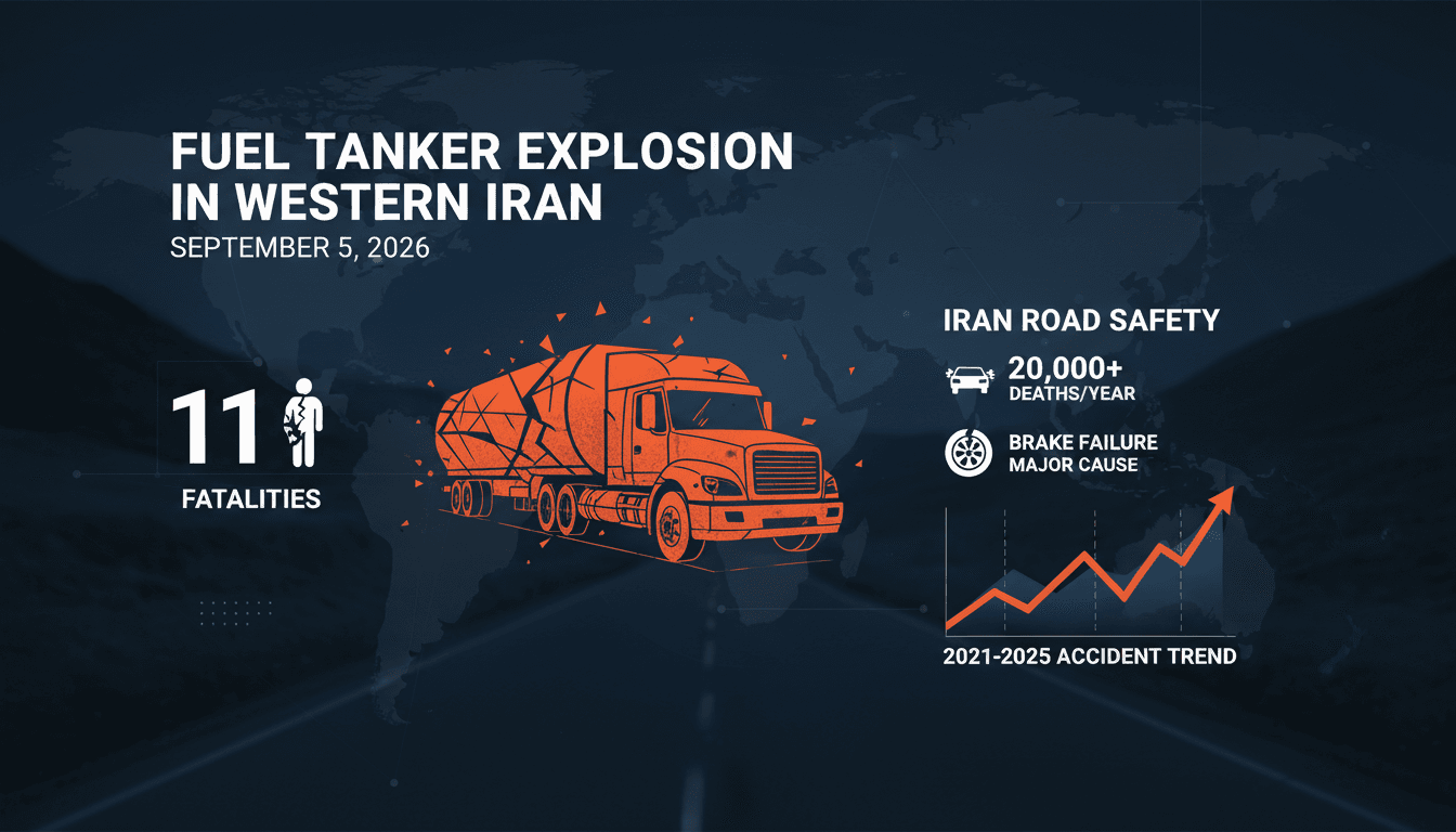 Fuel tanker explosion in western Iran results in multiple fatalities