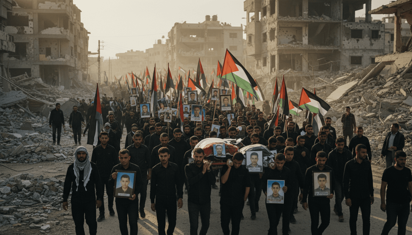 Mass funeral held for over 100 Palestinians in Gaza as recovery efforts continue