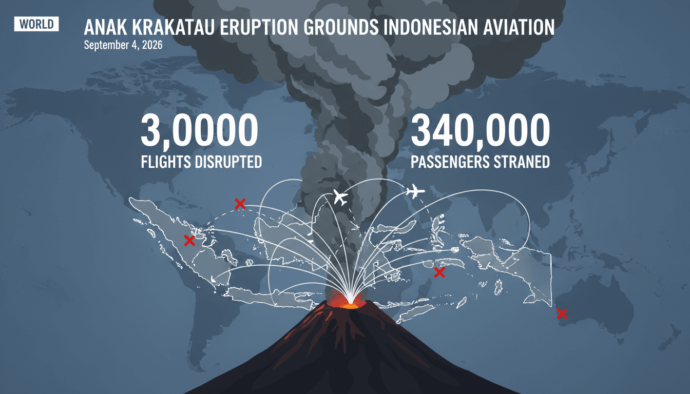 Anak Krakatau Eruption Disrupts Indonesian Aviation Network Stranding Over 340,000 Passengers