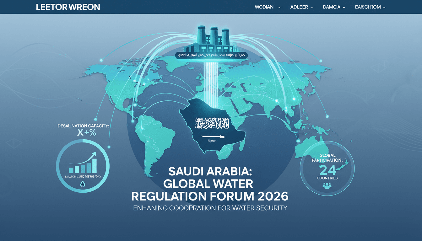 Saudi Arabia to Host Inaugural Water Regulation Forum for Global Cooperation