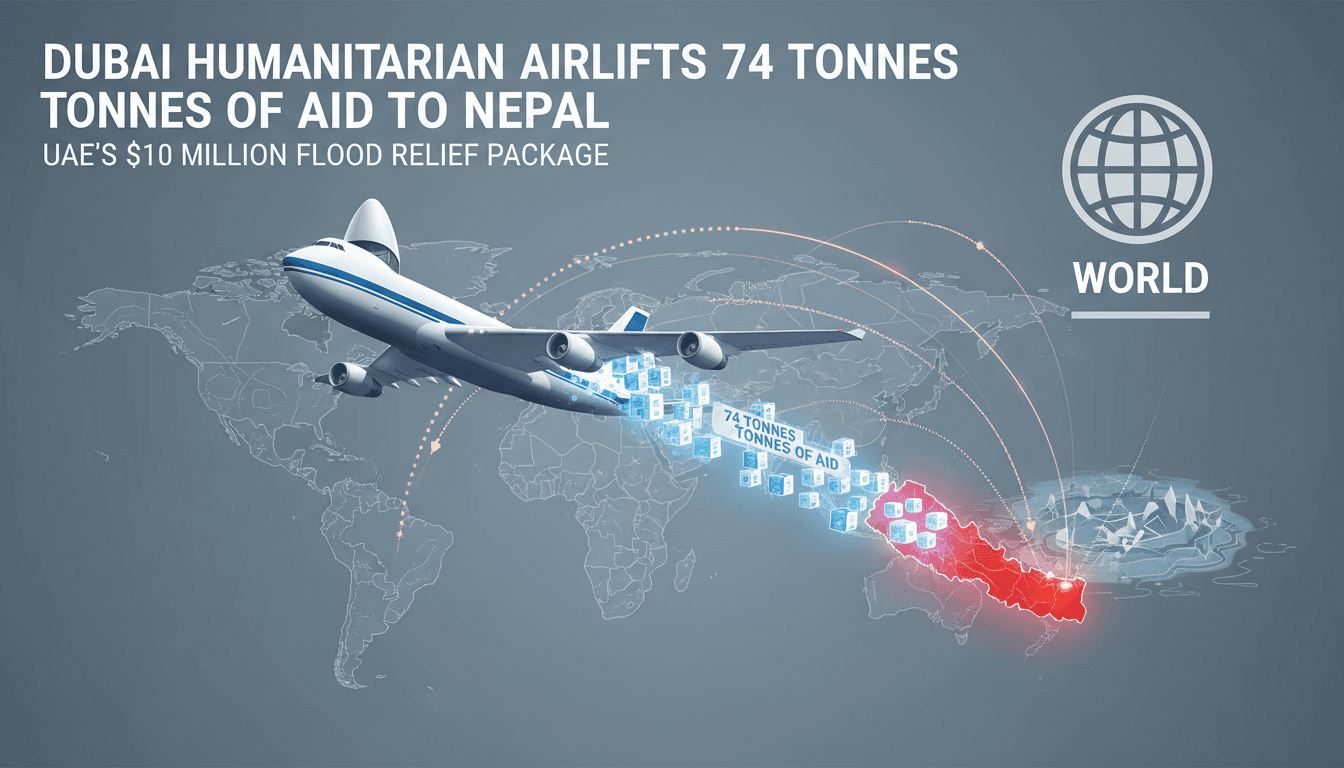 Dubai Humanitarian Airlifts 74 Tonnes of Aid to Nepal as Part of UAE's $10 Million Flood Relief Package