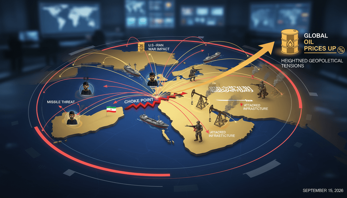 Map showing the Red Sea and Bab el-Mandeb Strait, highlighting oil shipping routes affected by the Yemen conflict.