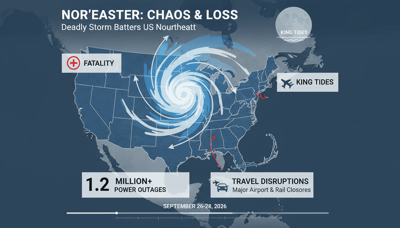 Nor'easter Storm Causes Fatalities and Disruptions in Northeastern US