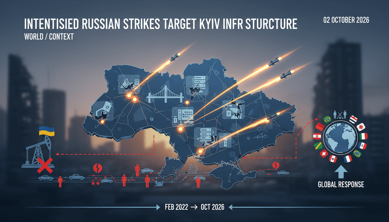 Aerial view of Kyiv showing damaged infrastructure from Russian drone strikes, highlighting the ongoing conflict's impact.