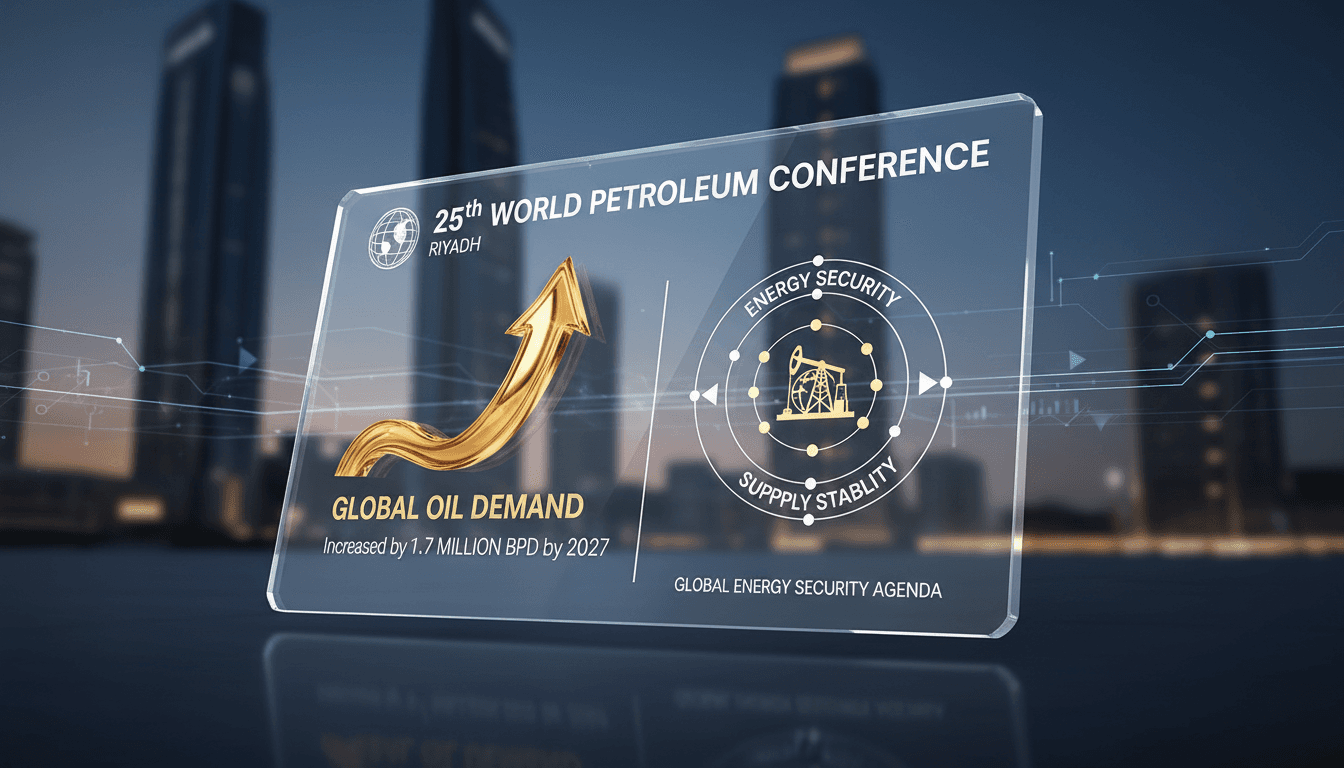 Delegates at the 25th World Petroleum Conference in Riyadh discussing global energy security.