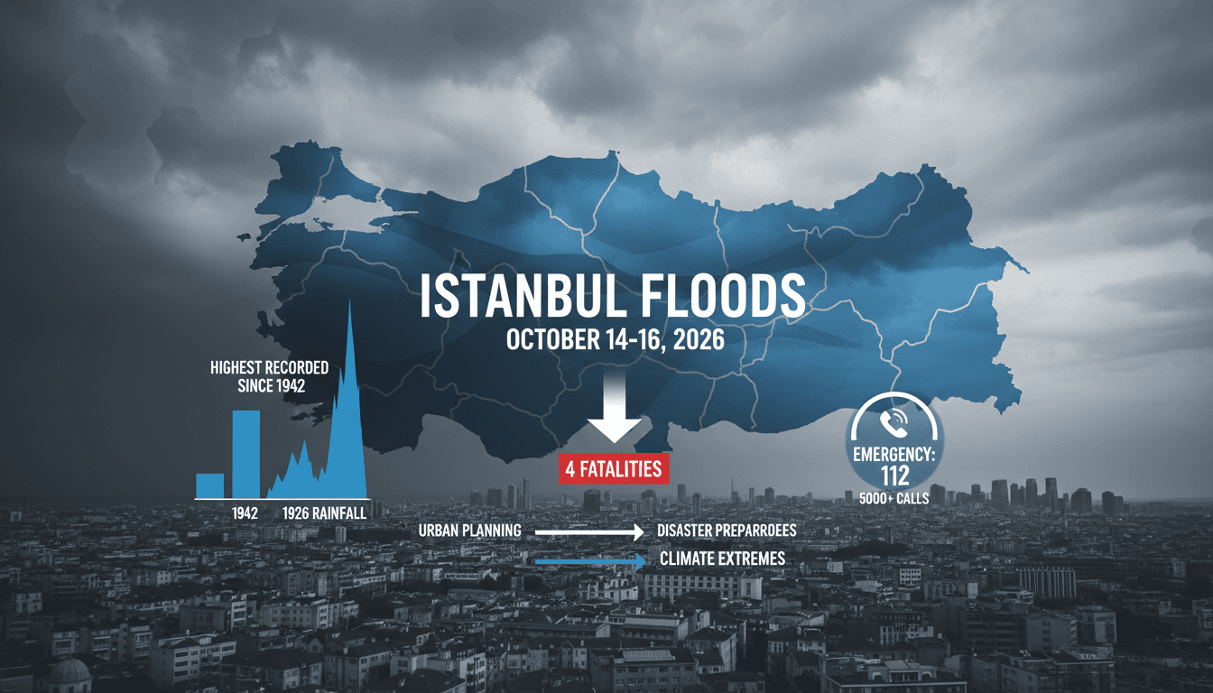 Istanbul experiences catastrophic flooding resulting in four fatalities