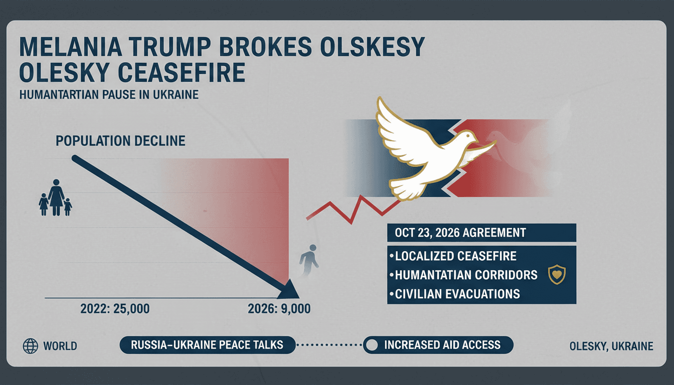 Melania Trump Secures Localized Ceasefire in Oleshky for Humanitarian Efforts
