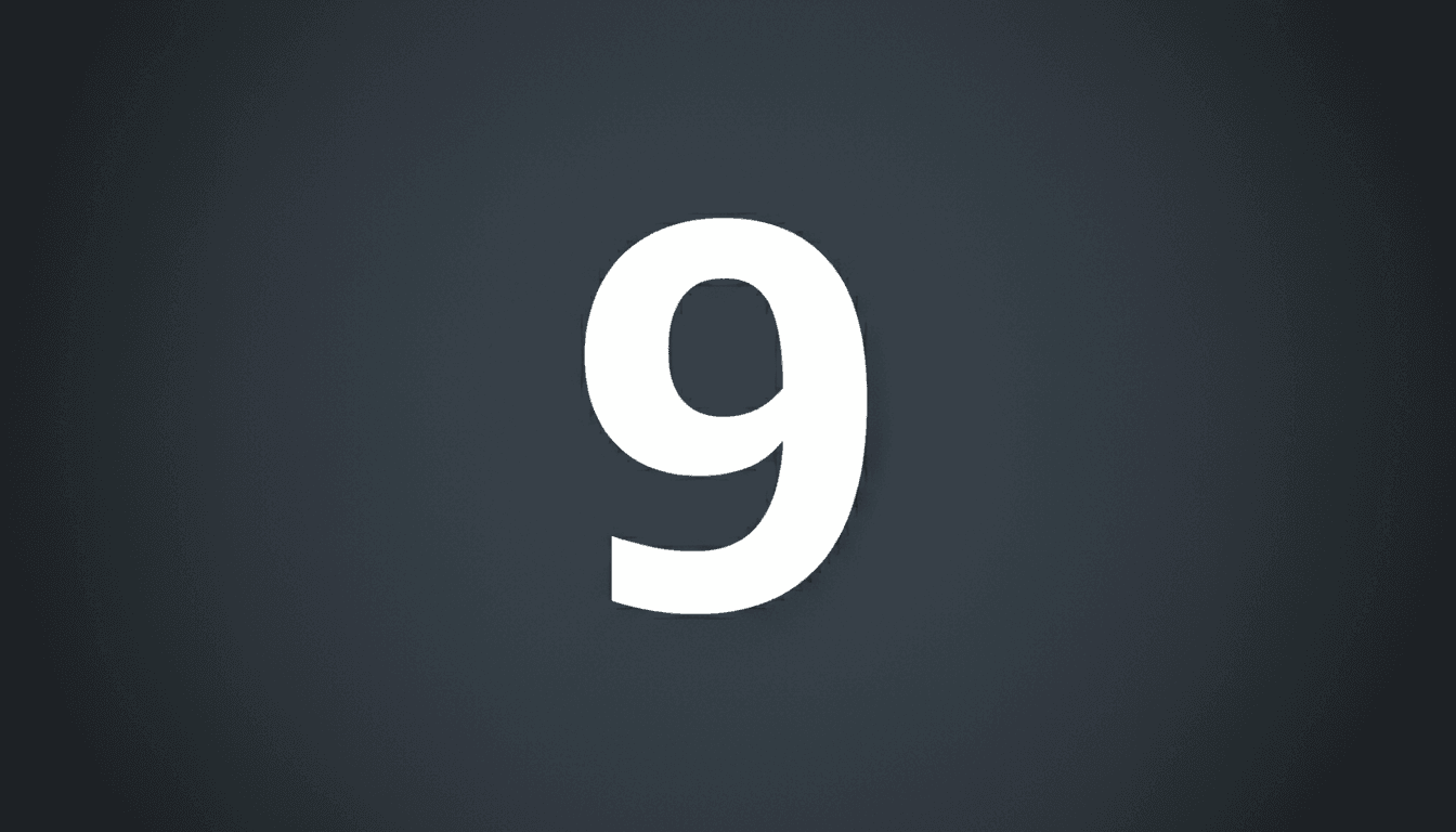 Minimalist typographic graphic showing the number nine representing casualties from the Karak security incident