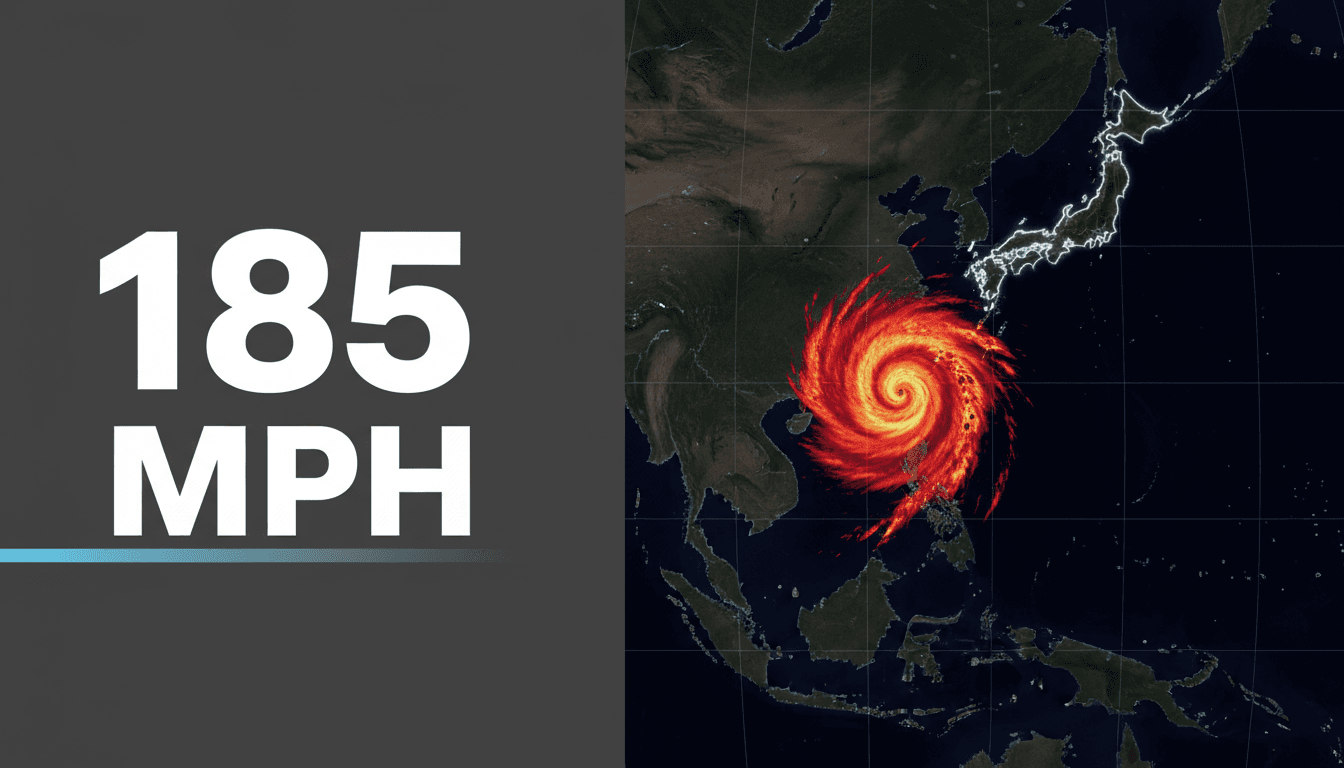 Satellite radar view showing the eye of Super Typhoon Champi tracking near Taiwan and southern Japan