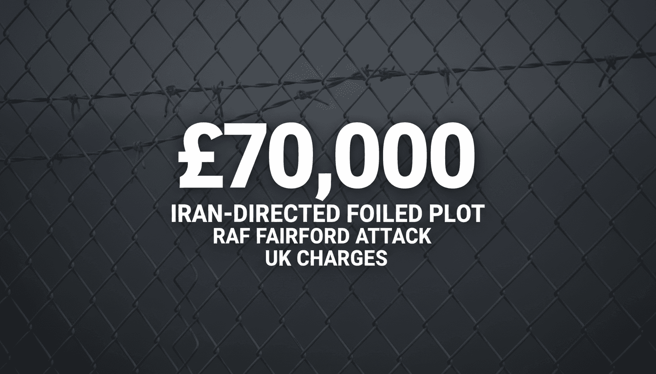 Clean minimalist graphic displaying key data points related to the foiled RAF Fairford air base security incident.