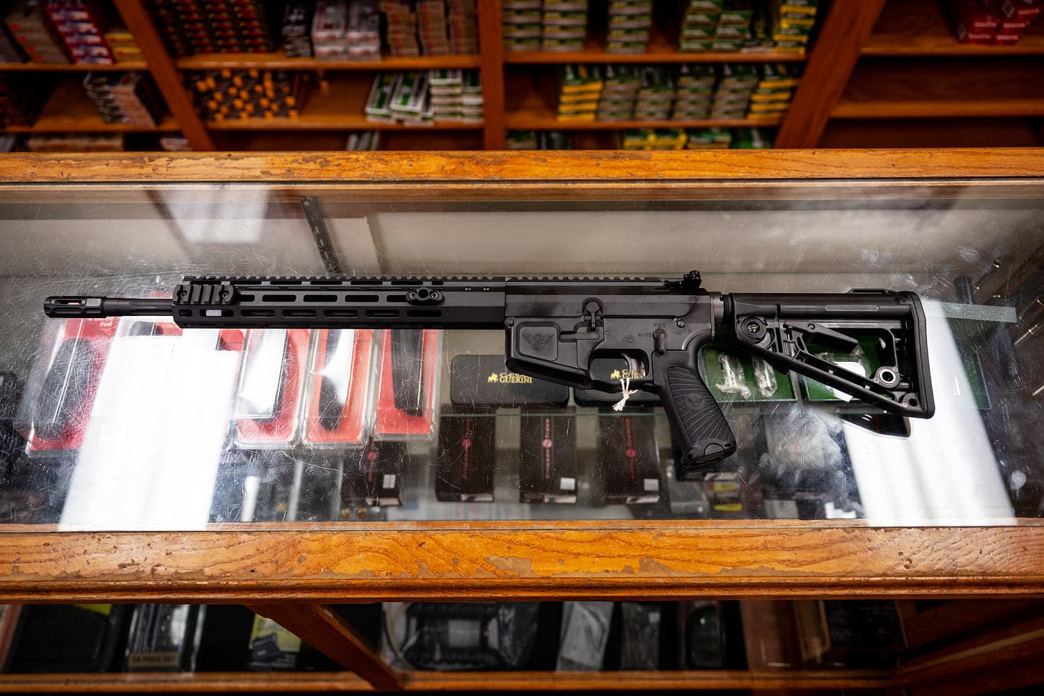 Supreme Court building with a focus on gun control legislation