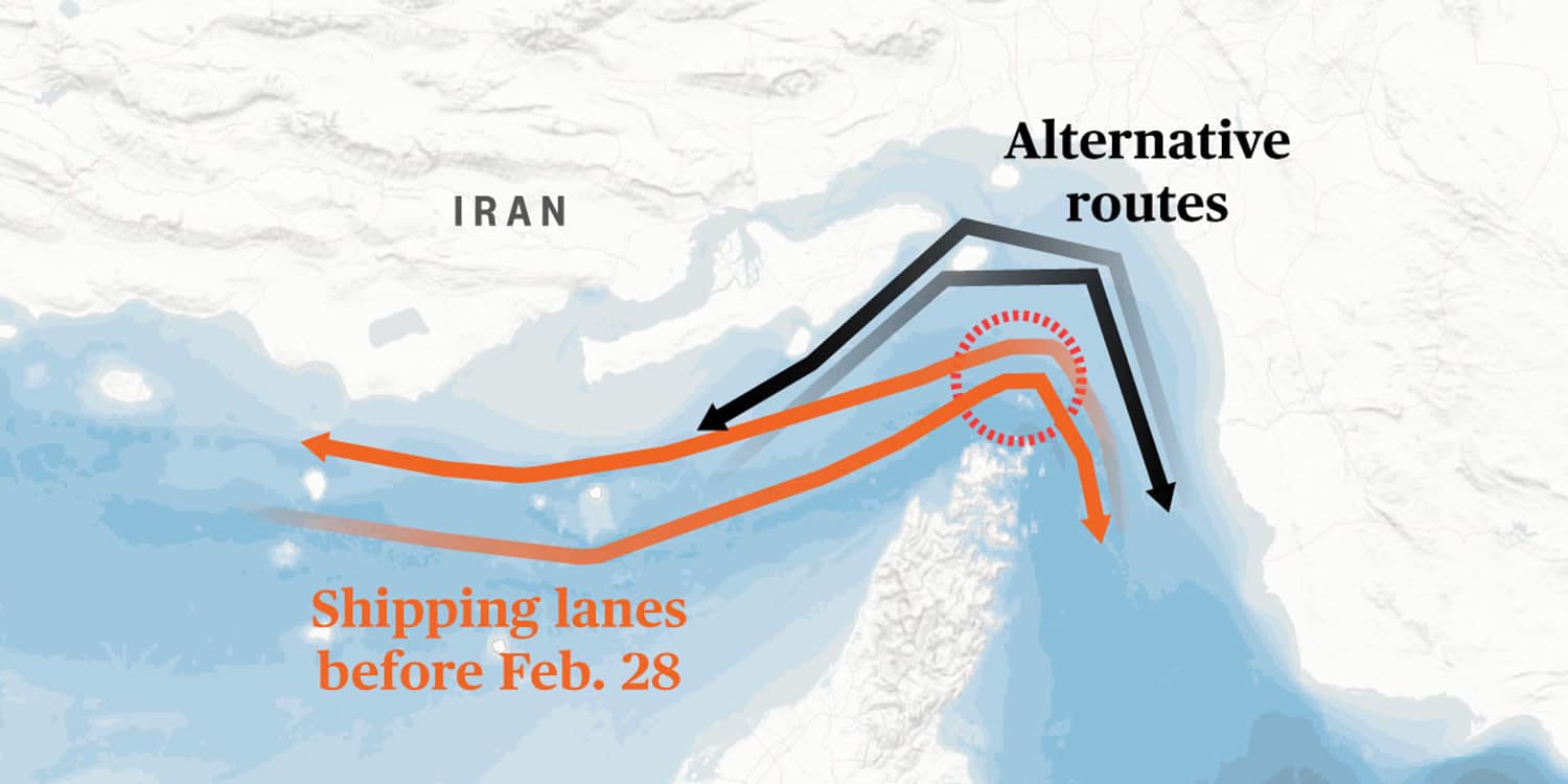 U.S. Naval Blockade of Iranian Ports Reduces Strait of Hormuz Ship Traffic by 95%