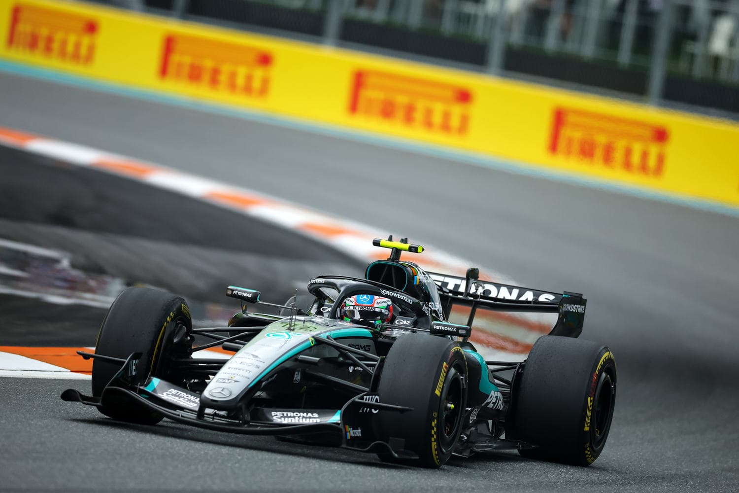Kimi Antonelli celebrating his victory at the Miami Grand Prix, representing the new wave of young talent in Formula 1.