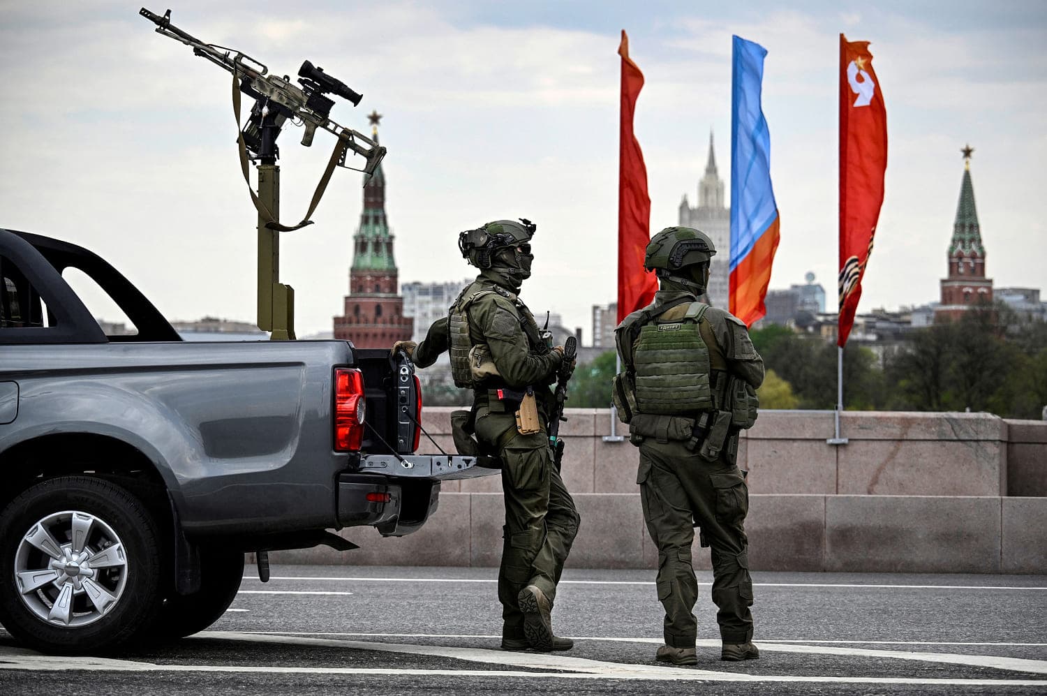 Russian military parade during Victory Day celebrations