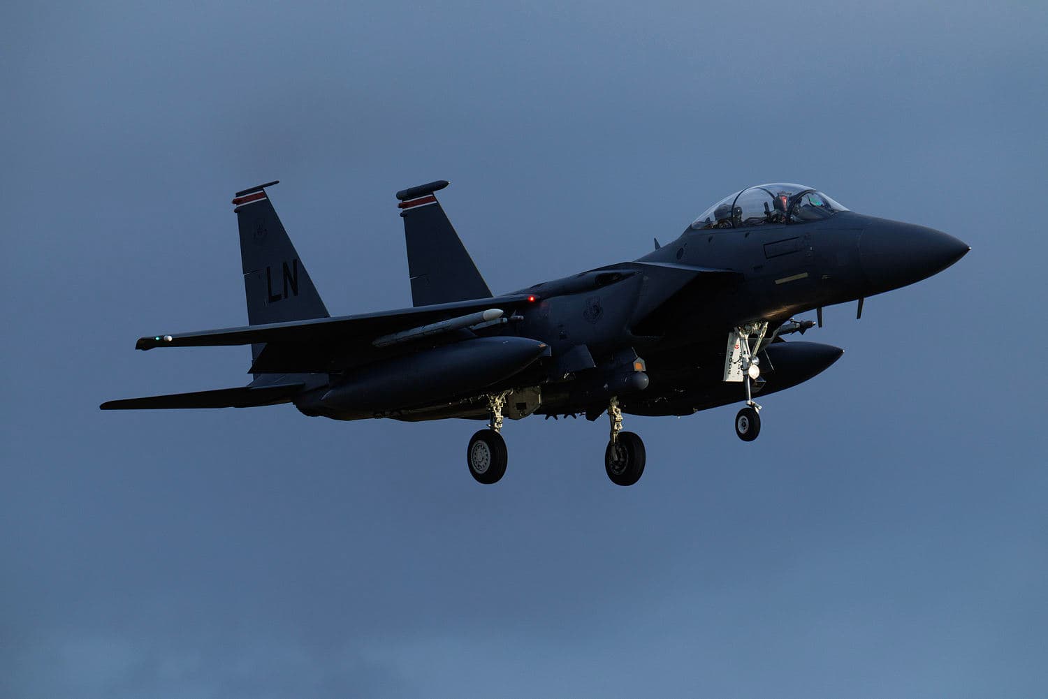 U.S. F-15 fighter jet in flight over Iran
