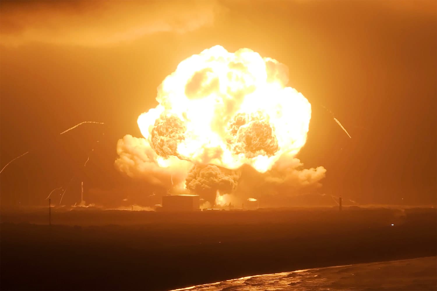 Blue Origin rocket explosion during a test at a Florida launch pad