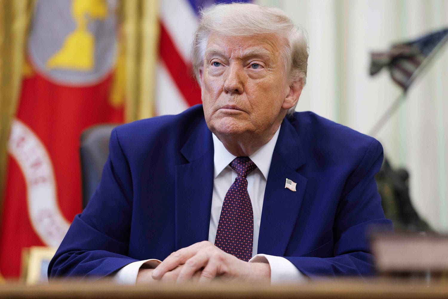 President Trump meeting with defense industry leaders on missile supply issues.