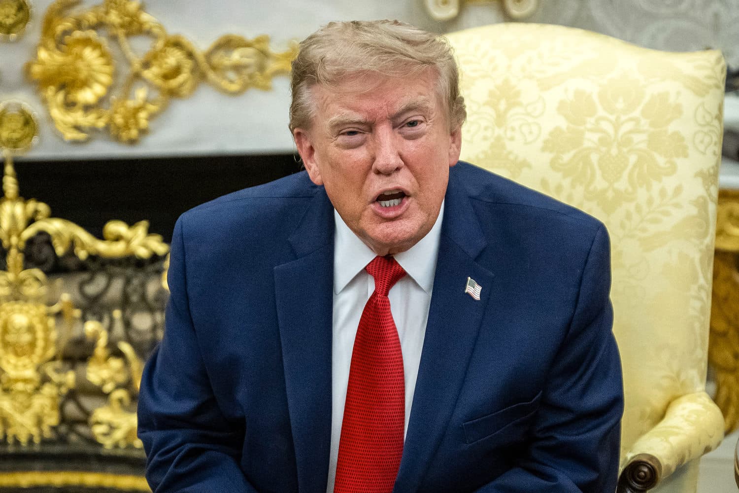 President Trump speaking about US control over the Strait of Hormuz.