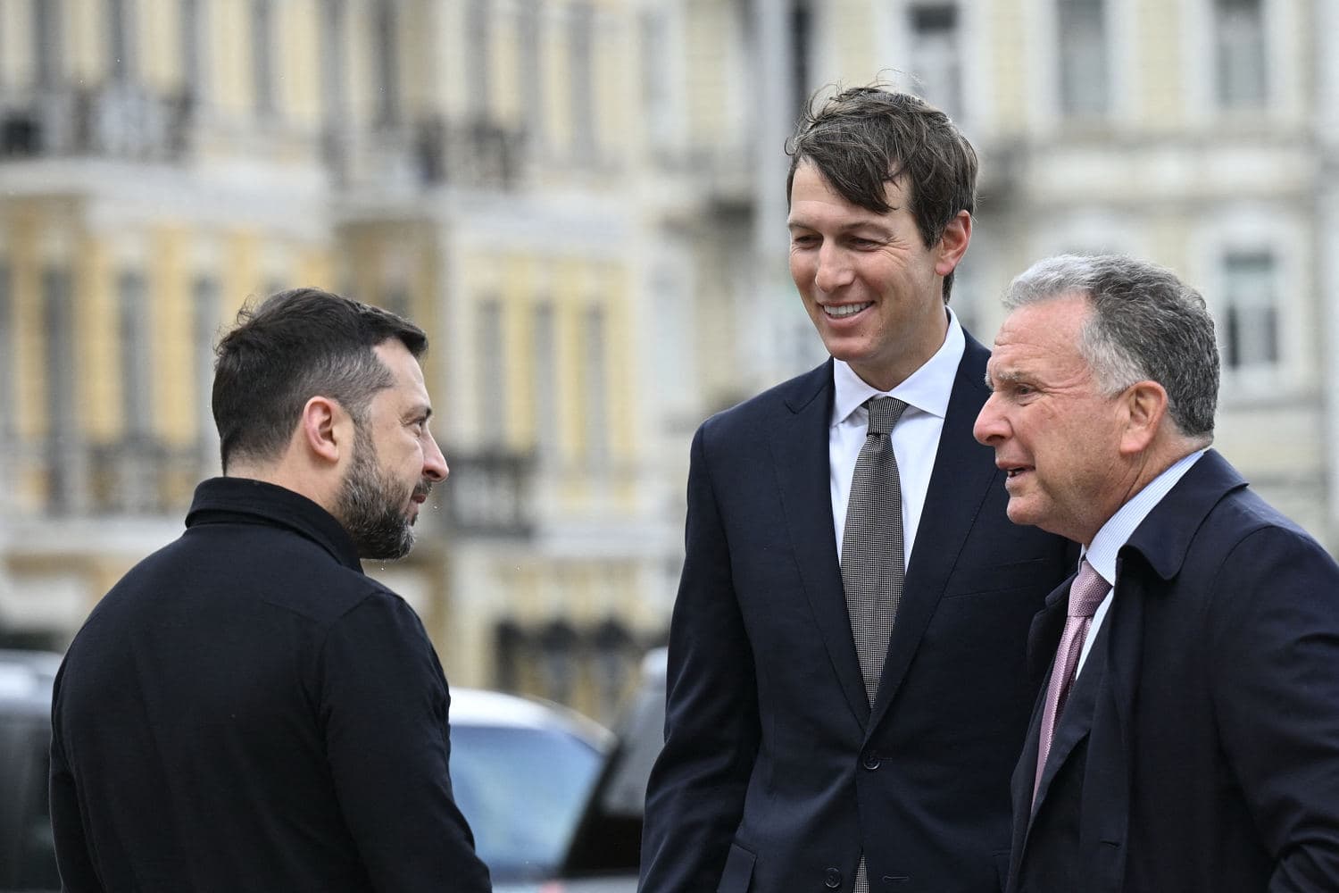 U.S. envoys Witkoff and Kushner during peace talks with Russia and Ukraine leaders.