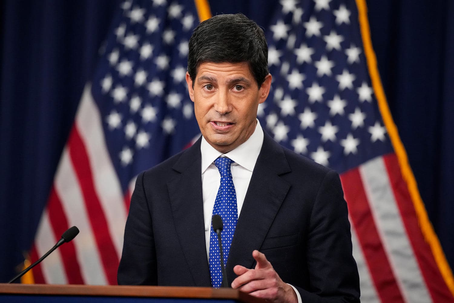 Federal Reserve Chairman Kevin Warsh speaking at IMF meeting in Bangkok, focusing on inflation and economic stability.