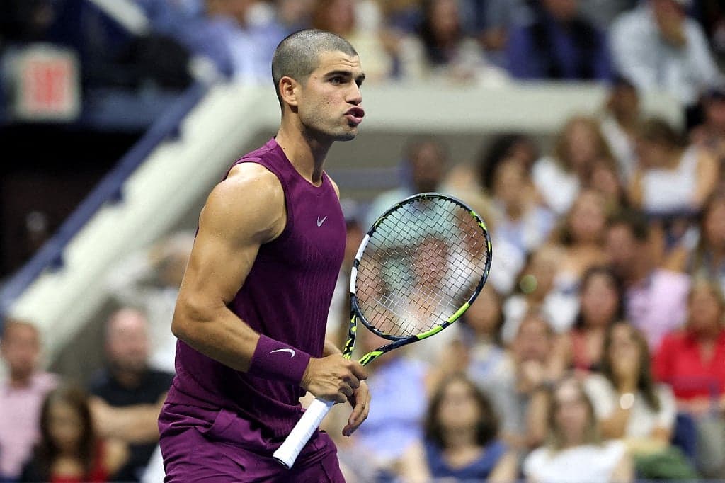 Carlos Alcaraz preparing for his return at the Cincinnati Open.