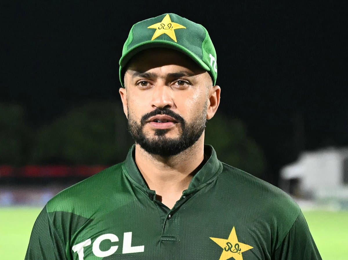 Mohammad Nawaz during a cricket match, highlighting his recent suspension news.