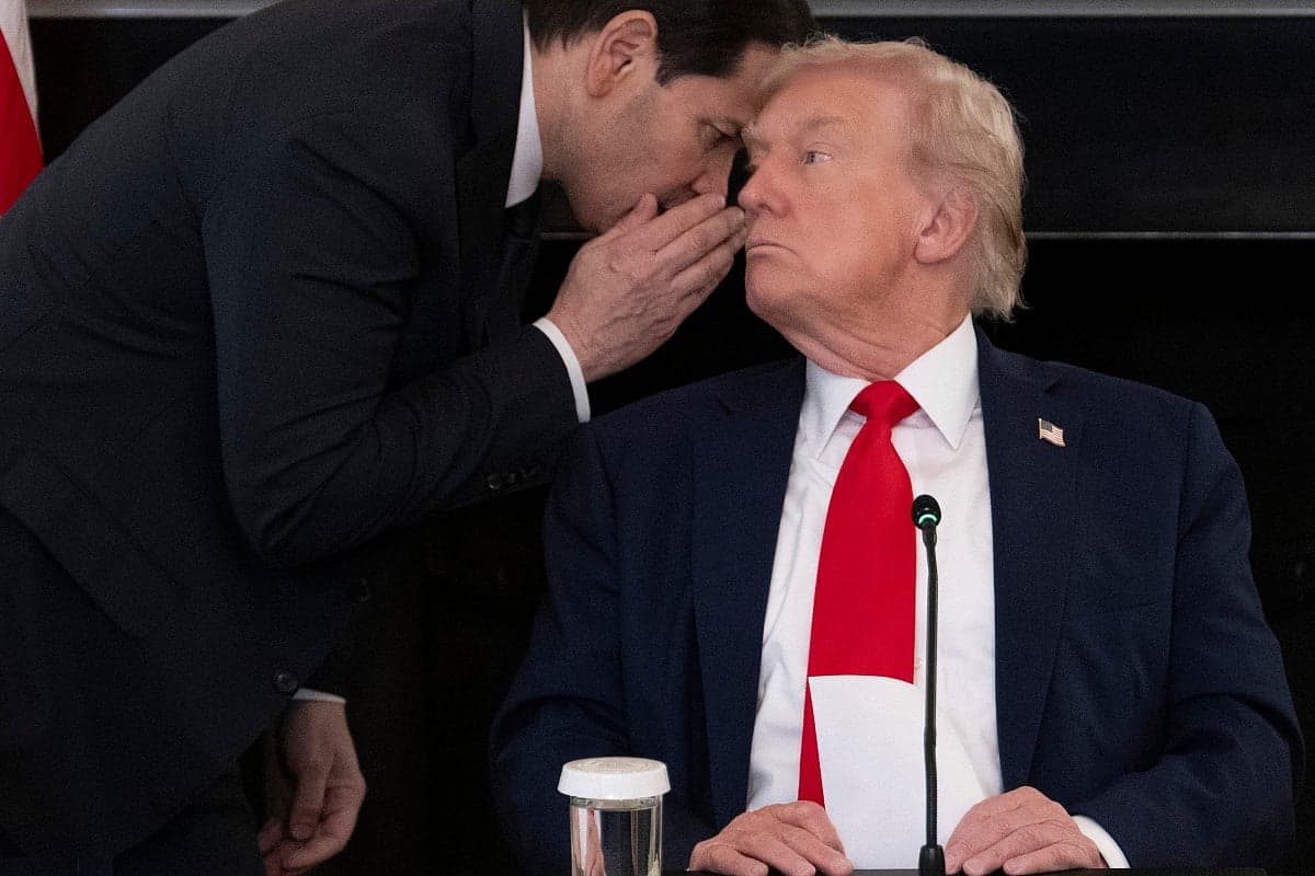 President Trump discussing peace negotiations with Iran amidst Middle East tensions.