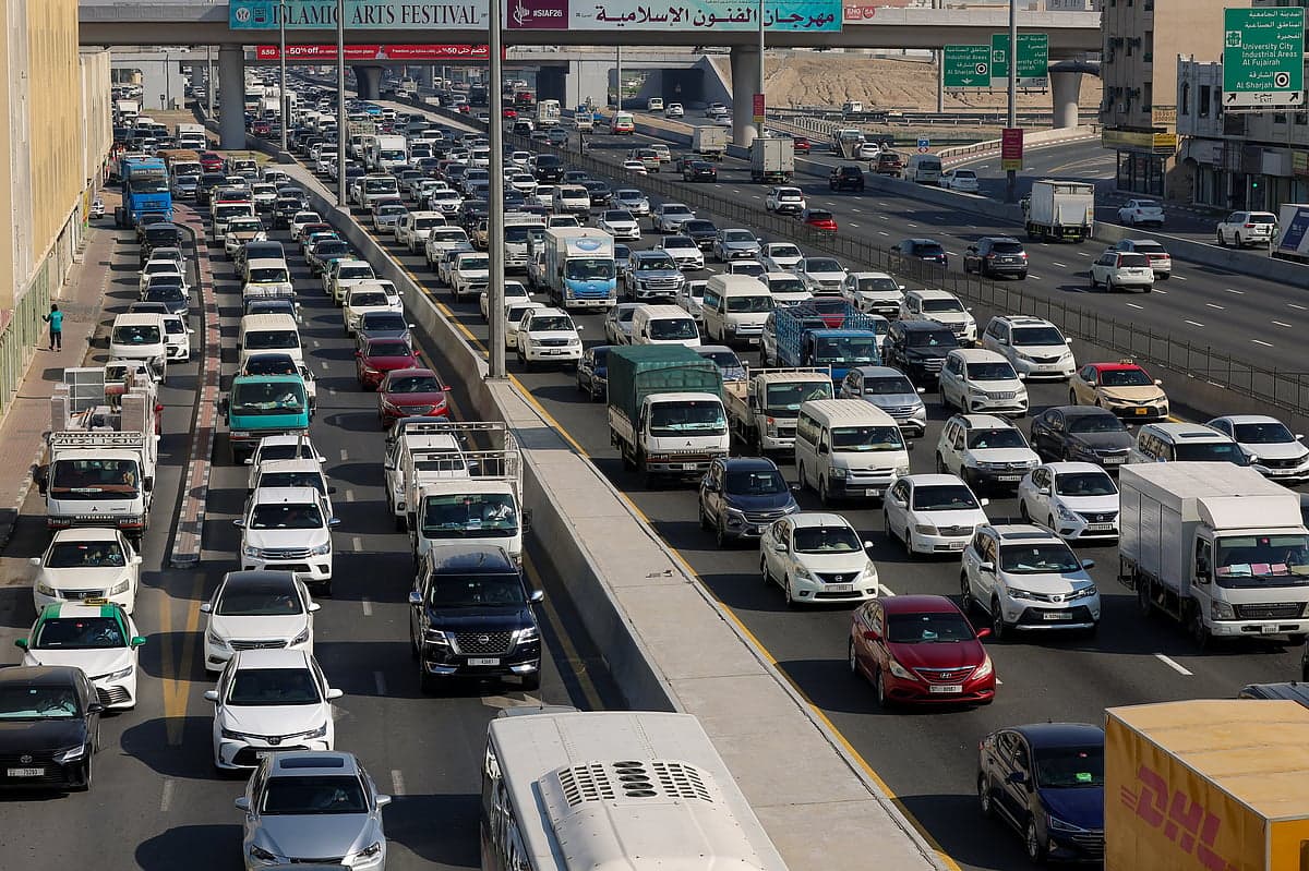 Traffic flow changes on Al Taawun Street during tunnel construction