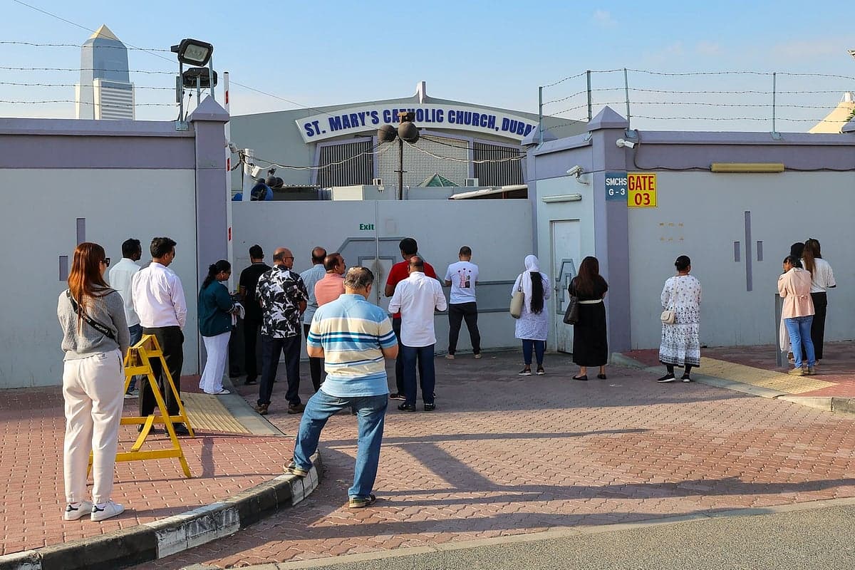 A view of a Catholic church in Dubai during its reopening ceremony.