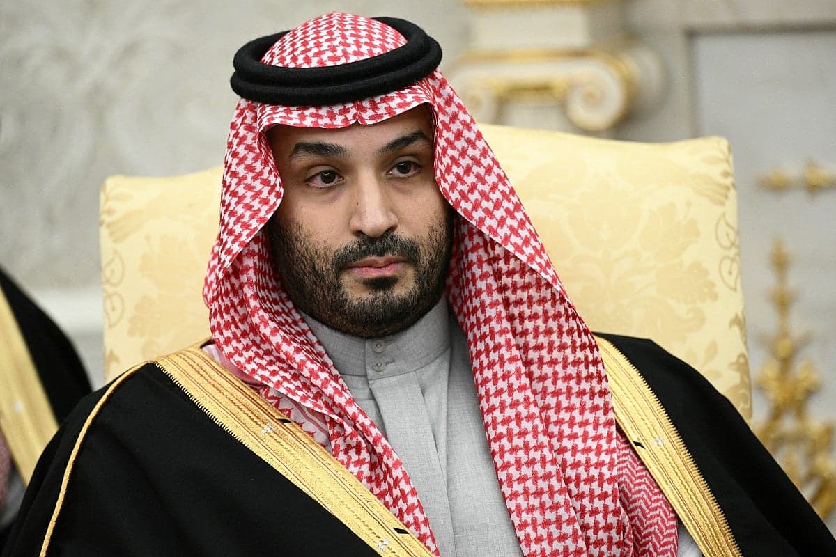 Saudi Crown Prince Mohammed bin Salman and US President Donald Trump discussing regional security.