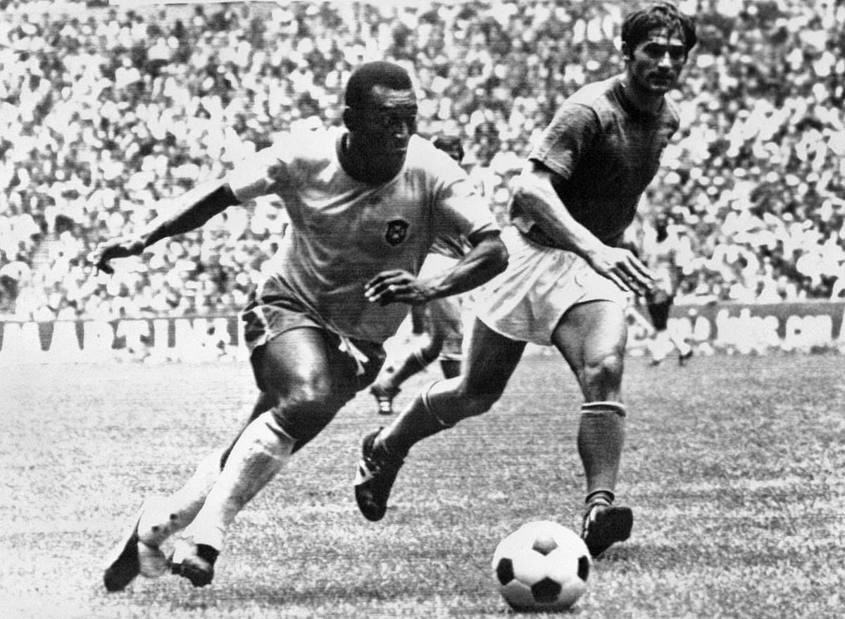 Pelé's 1958 World Cup jersey displayed at auction