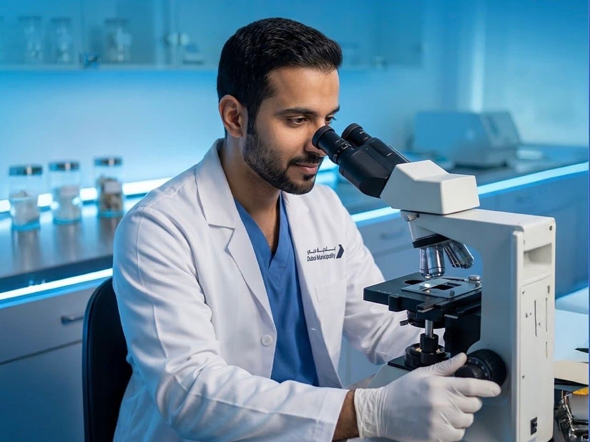 A modern laboratory setting focused on nanoparticle detection in food products.