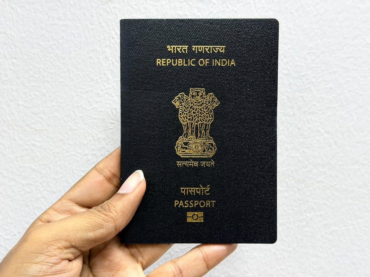 Indian Embassy in UAE sign with a focus on passport services