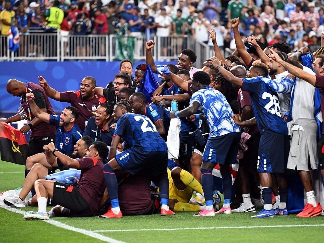 African teams celebrating their advancement in the 2026 World Cup knockout stage.