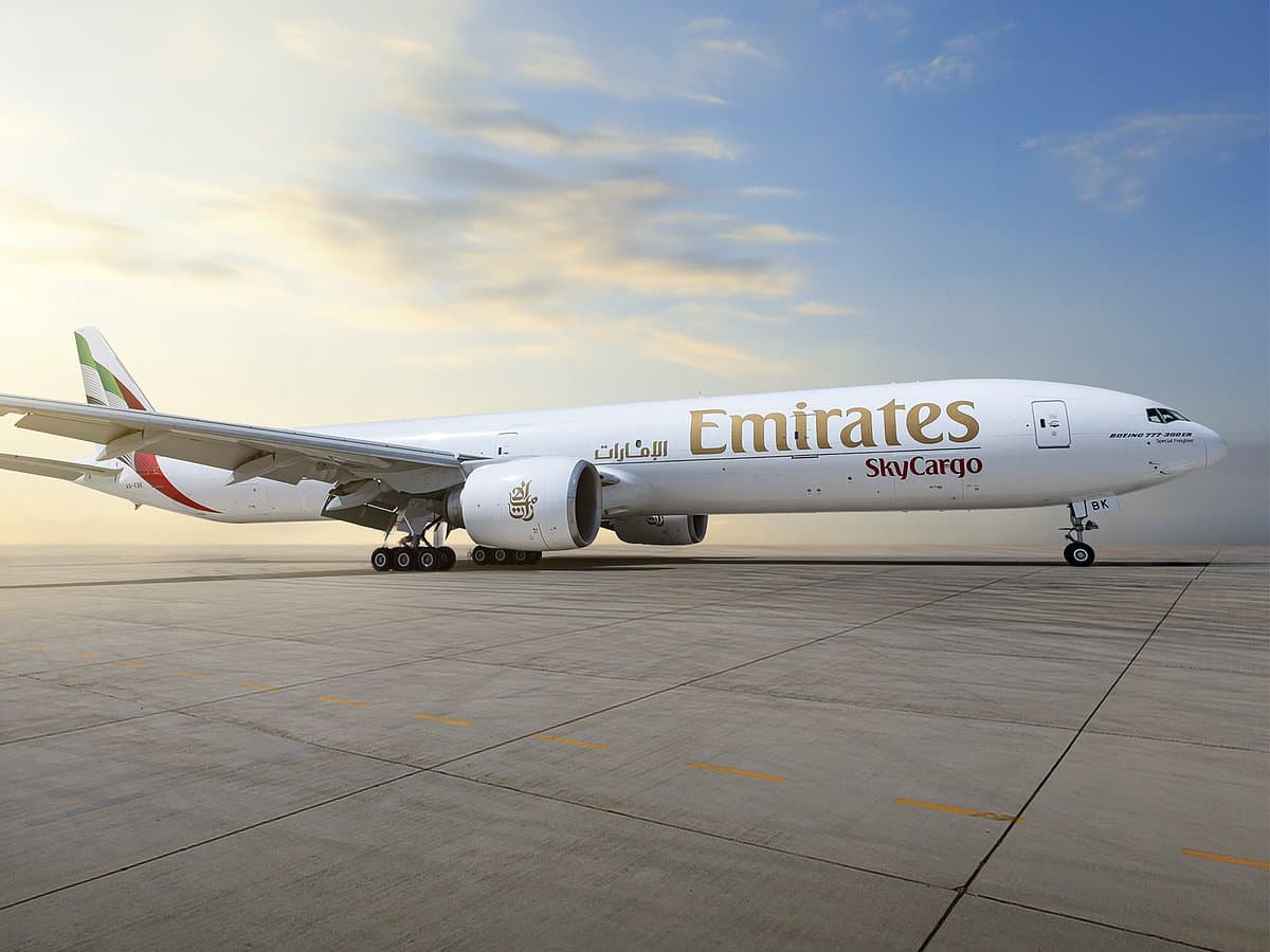 Emirates SkyCargo's new Boeing 777-300ERSF freighter in operation