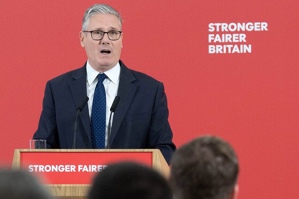 UK Prime Minister Keir Starmer announcing defense investment plan