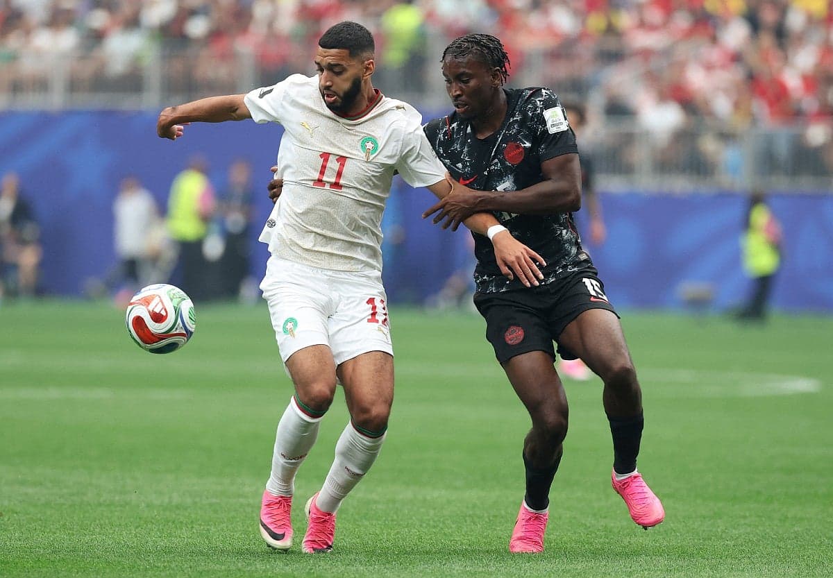 Ismael Saibari during a match for Morocco's national football team.
