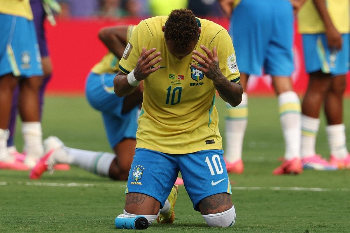 Neymar Jr. during his final match for Brazil in the World Cup