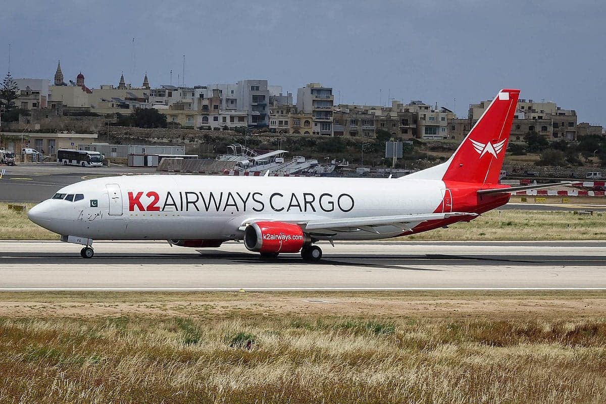A cargo plane in flight over the Arabian Sea, symbolizing the missing aircraft incident.