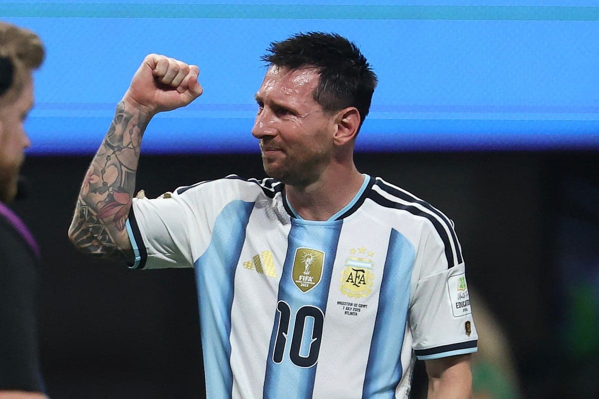 Egypt's national soccer team during the World Cup match against Argentina.